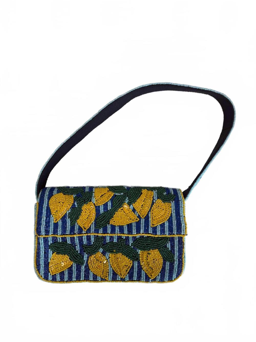 NEW POL women's lemon shoulder bag in blue